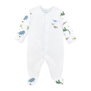 Dino World Printed And Embroidery Footie | Baby Boy