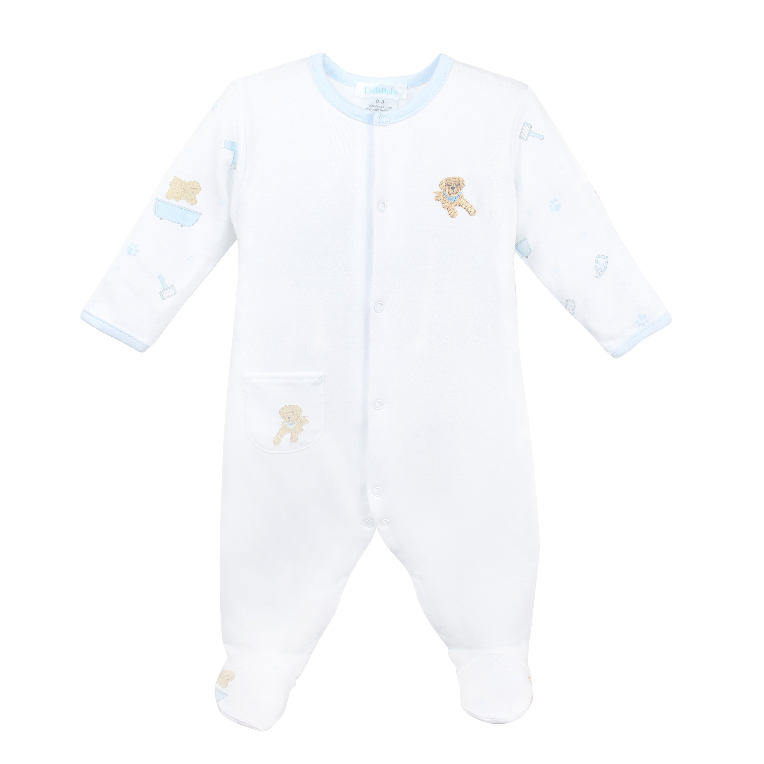 Pet Spa Printed And Embroidery Footie | Baby Boy