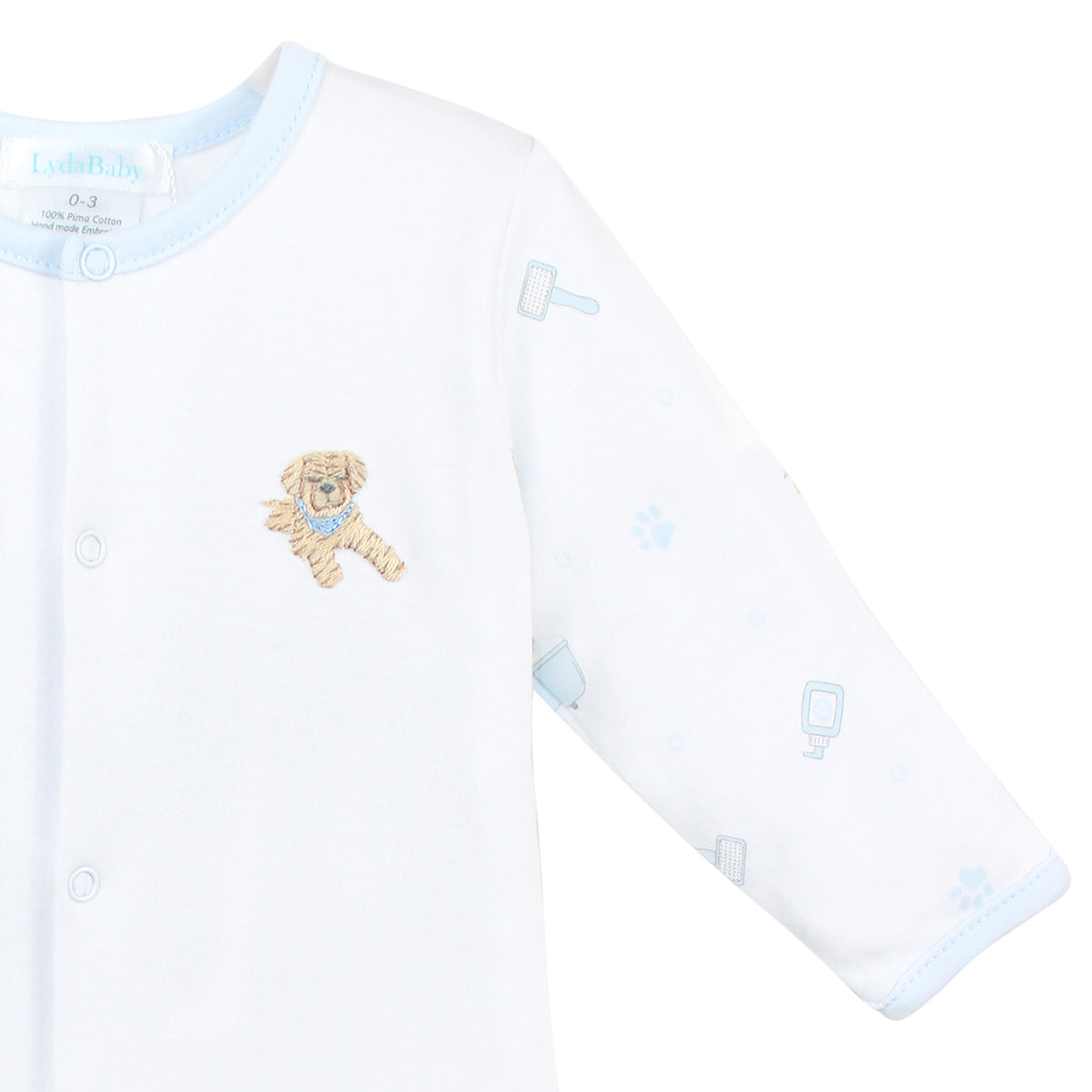 Pet Spa Printed And Embroidery Footie | Baby Boy