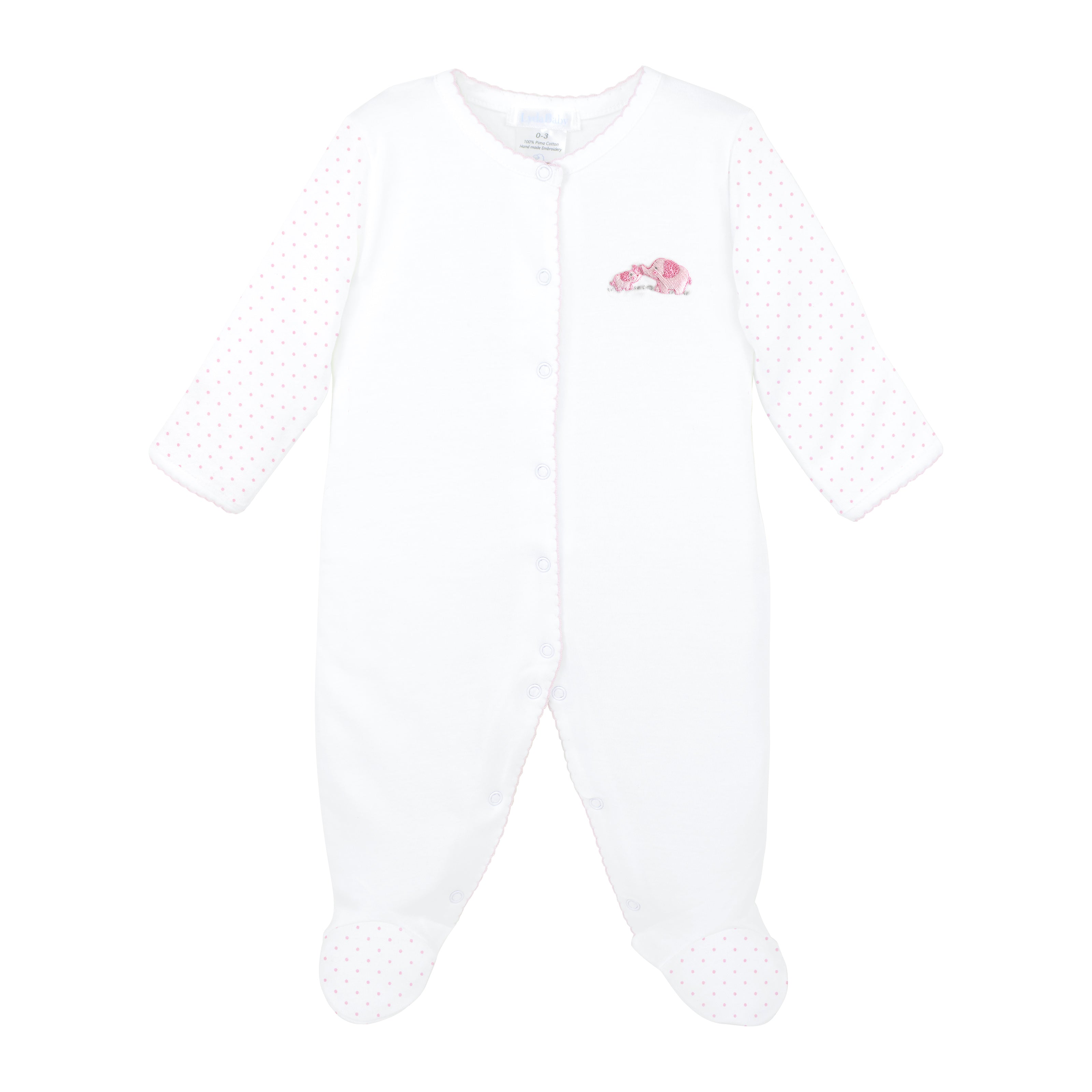 Mama And Baby Printed And Embroidery Footie | Baby Girl