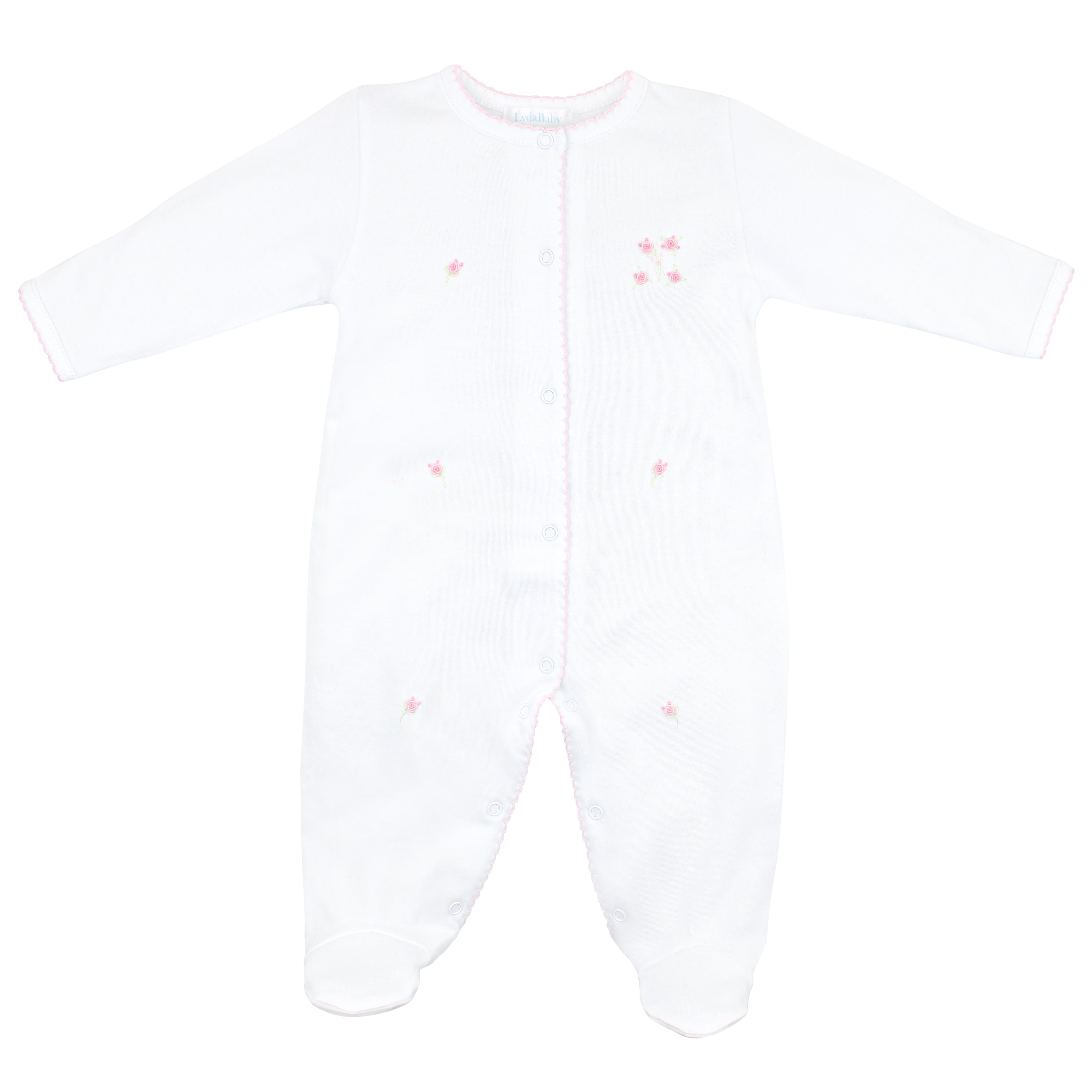 Sweet Roses Embroidery Set 4 Pieces | Baby Girl