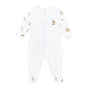 Woodland Friends Printed And Embroidery Footie | Baby Unisex