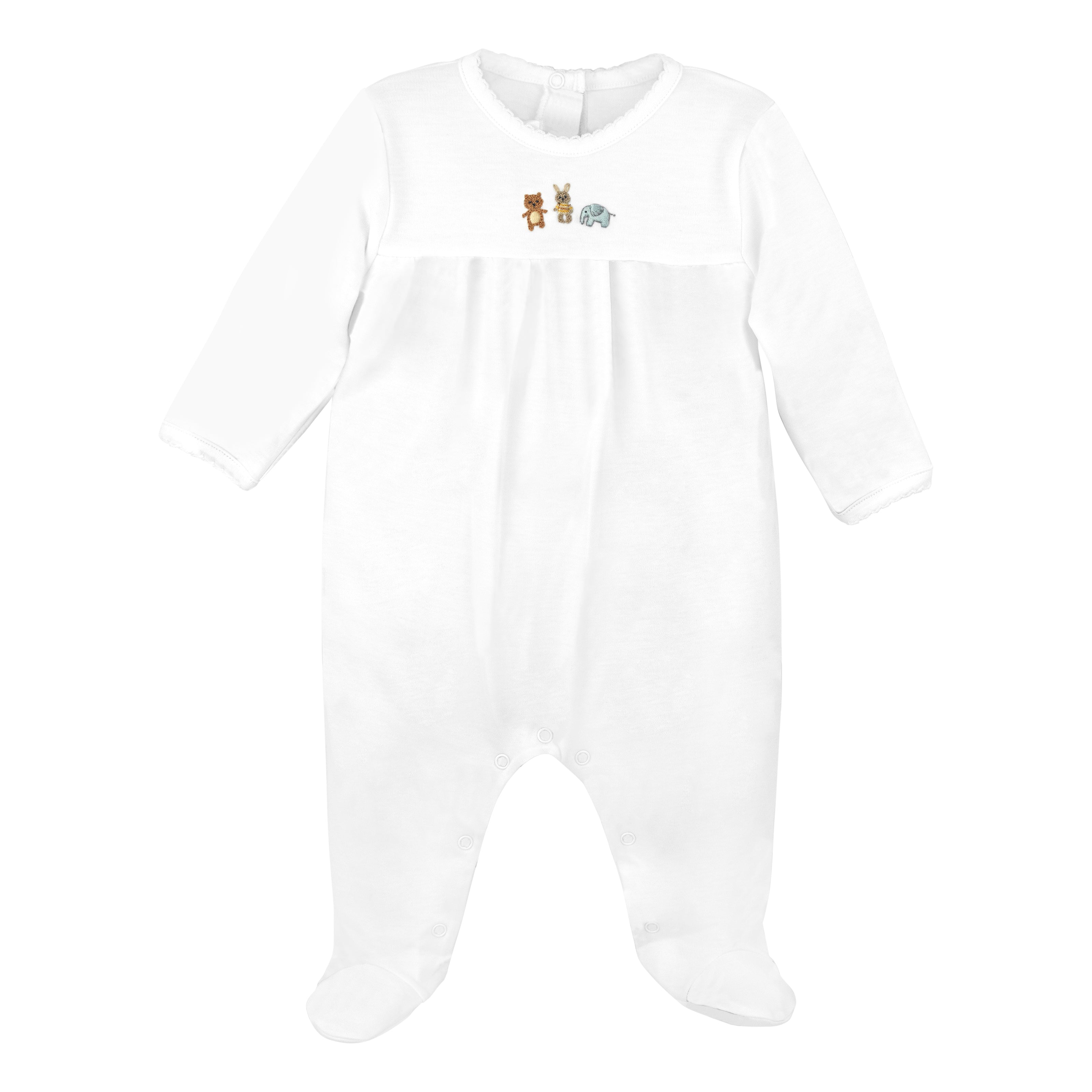Baby Animal Toys Embroidery Footie | Baby Unisex