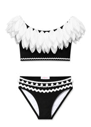 Black Bikini With Petals & Ric Rac