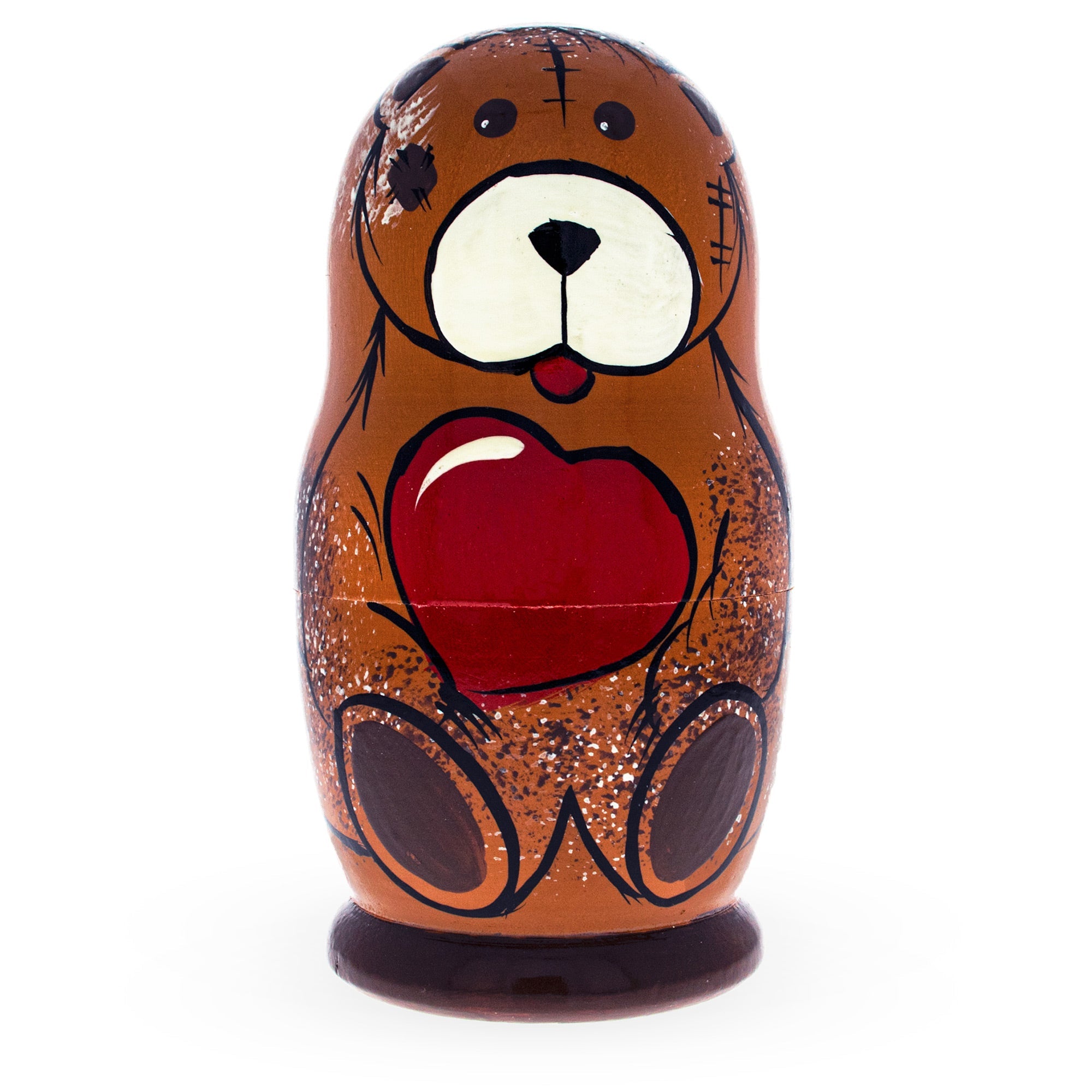 5 Pieces Bear Family  Wooden Nesting Dolls