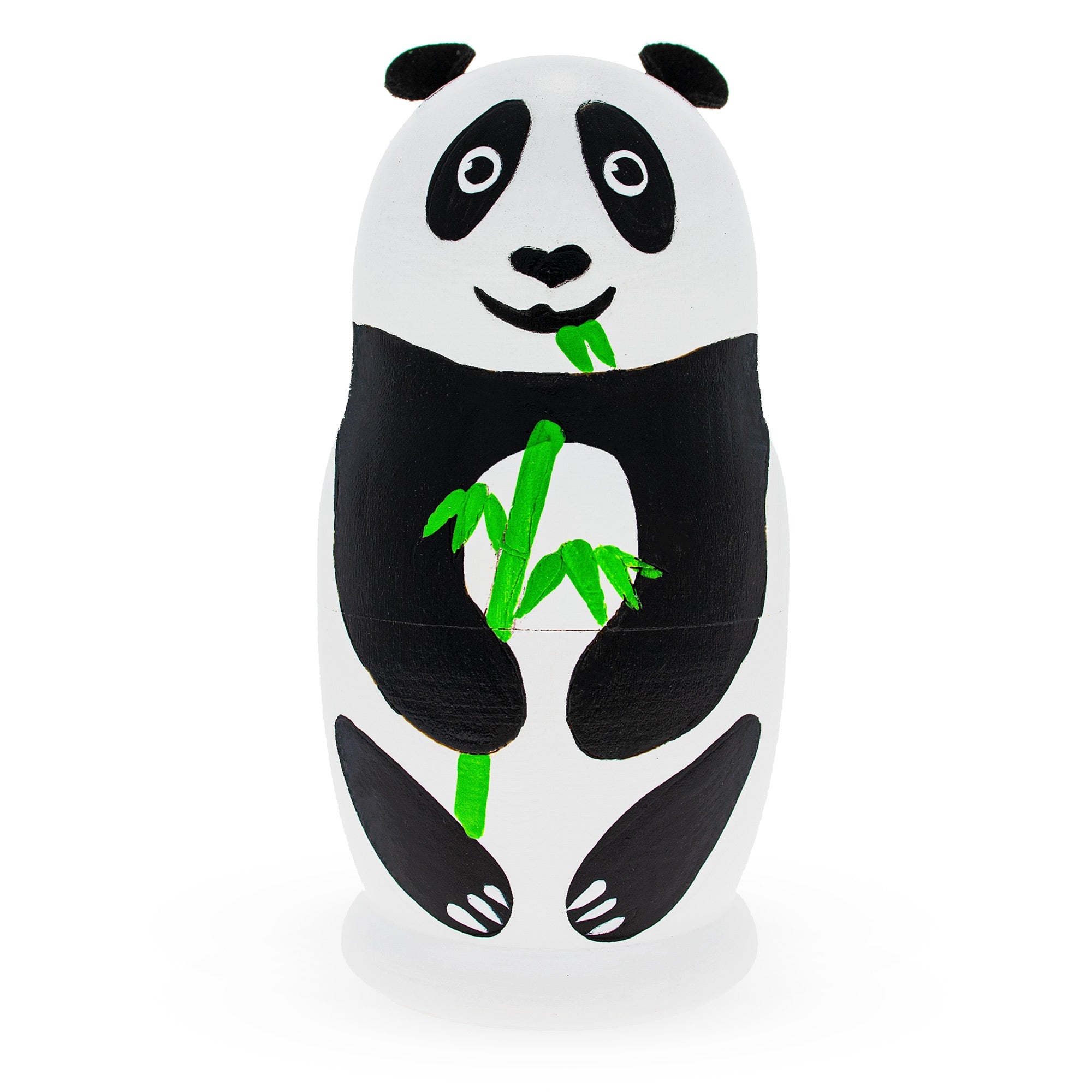 Set Of 3 Panda Family Wooden Nesting Dolls