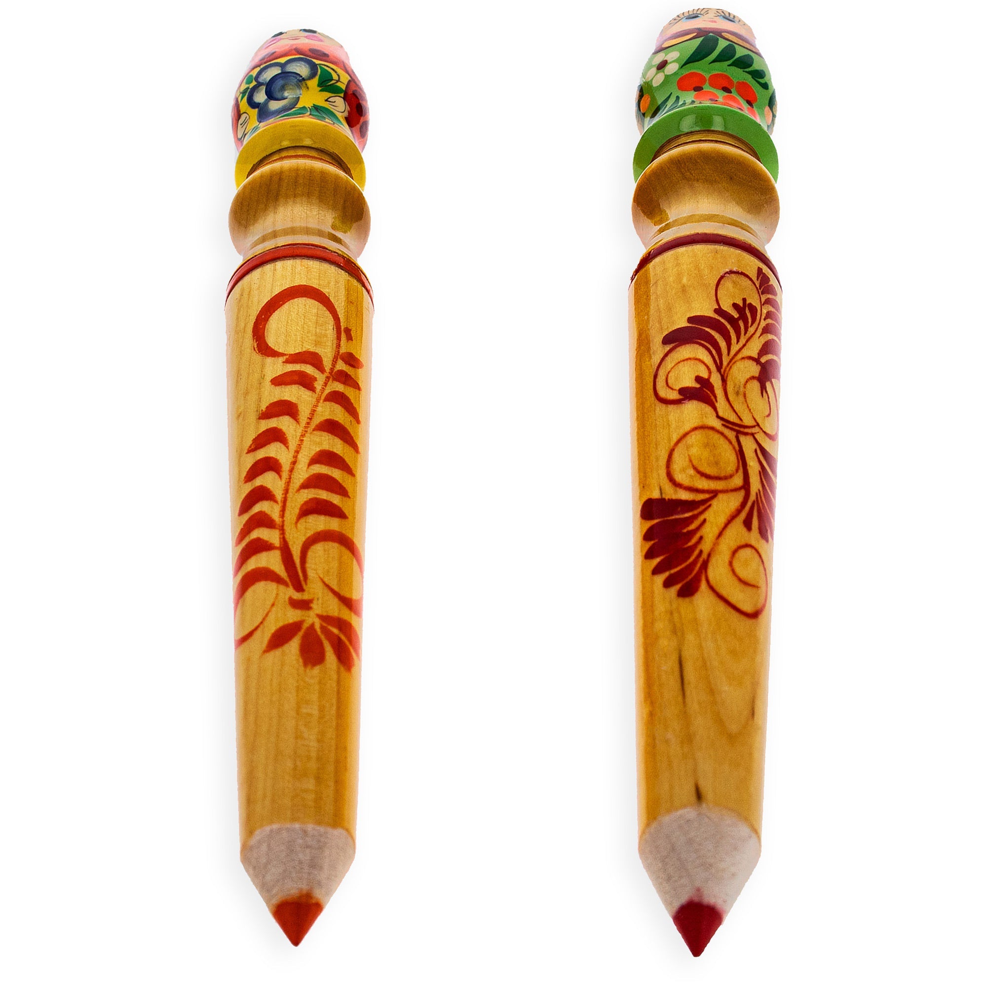 Wooden Matryoshka Doll Pencil (1 Random Design) 11.3 Inches