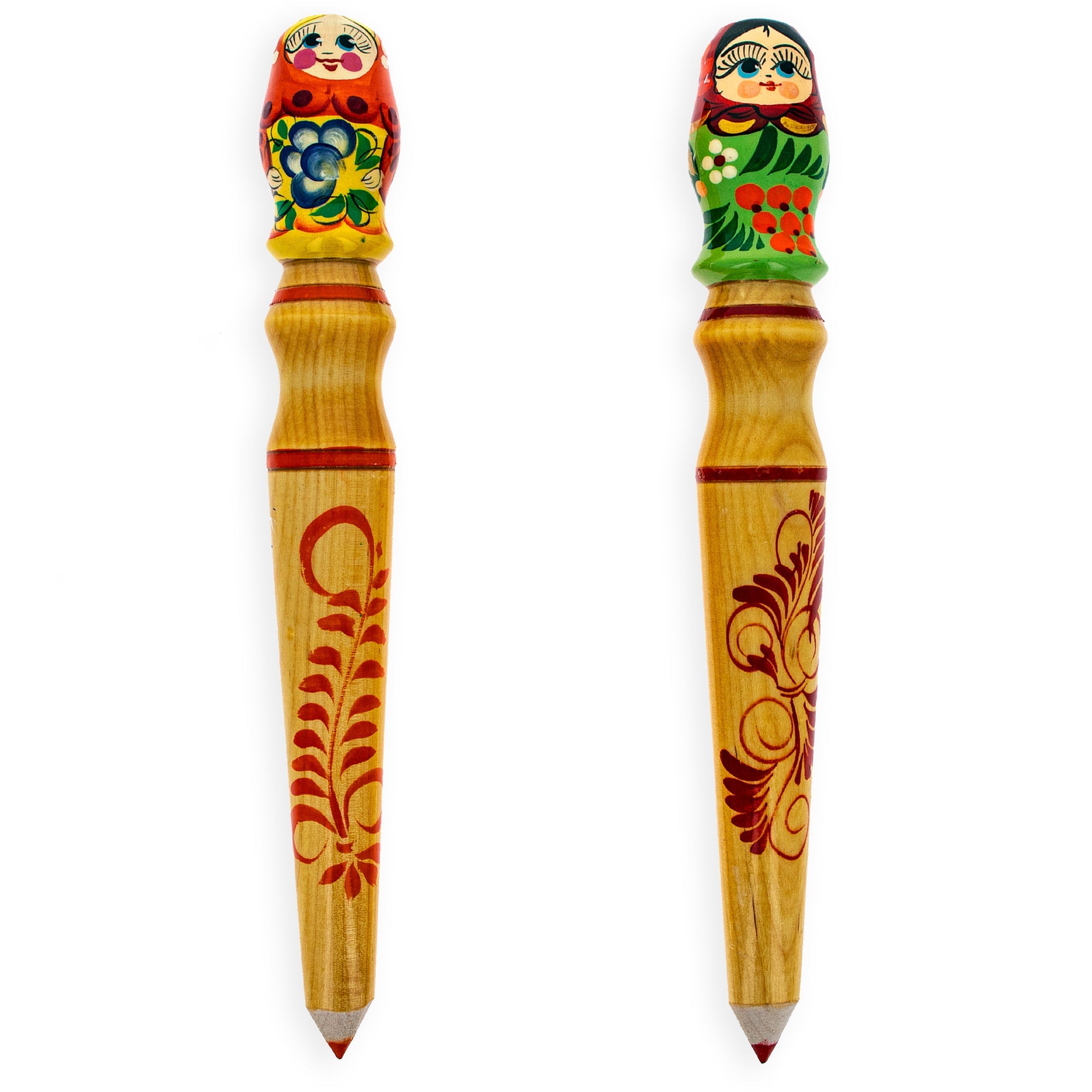 Wooden Matryoshka Doll Pencil (1 Random Design) 11.3 Inches