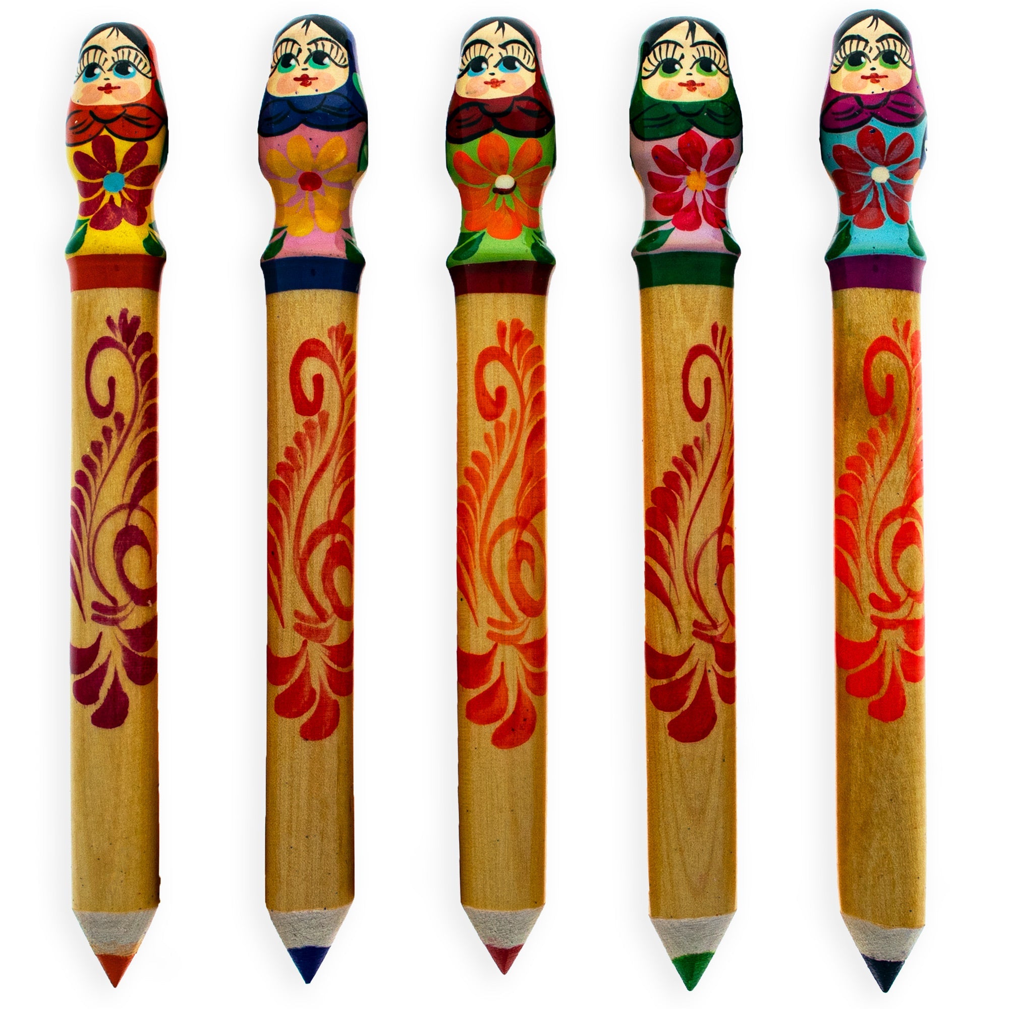 Giant Wooden Matryoshka Doll Pencil (1 Random Design)