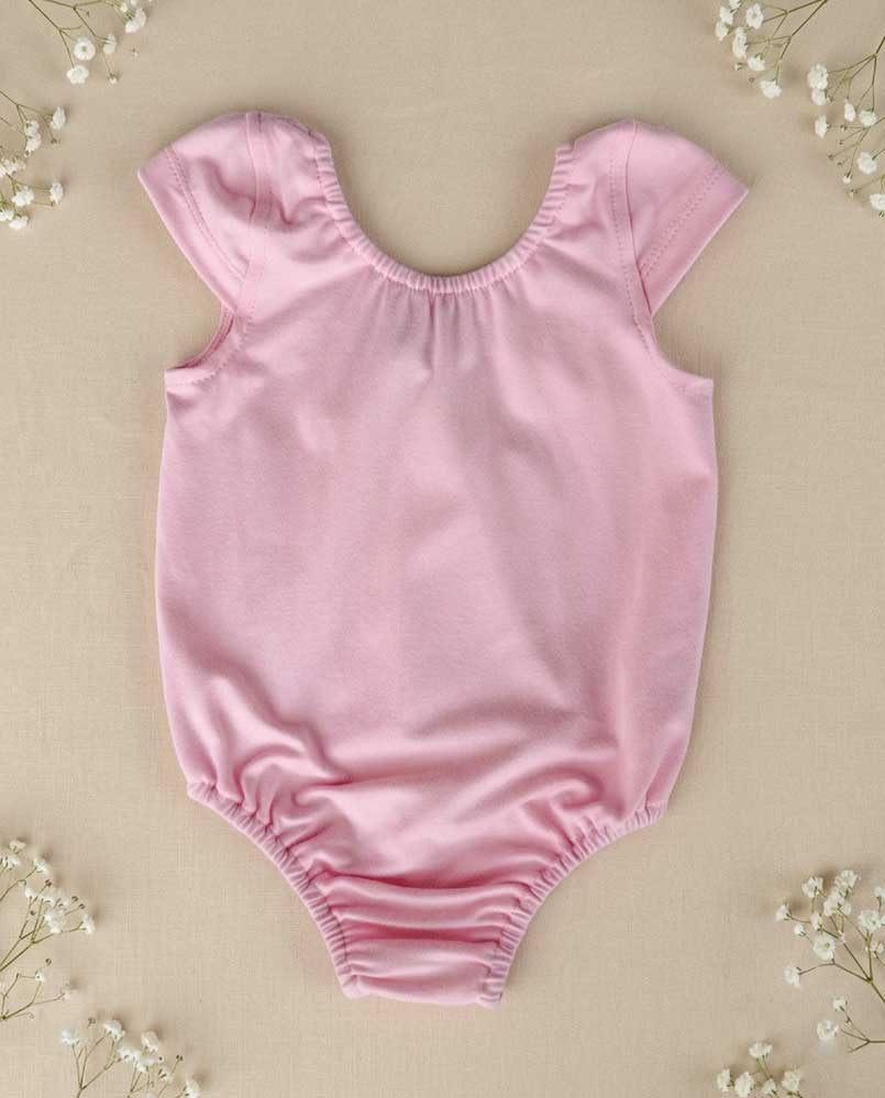 Maggie Cap Sleeve Leotard - Pink Petal
