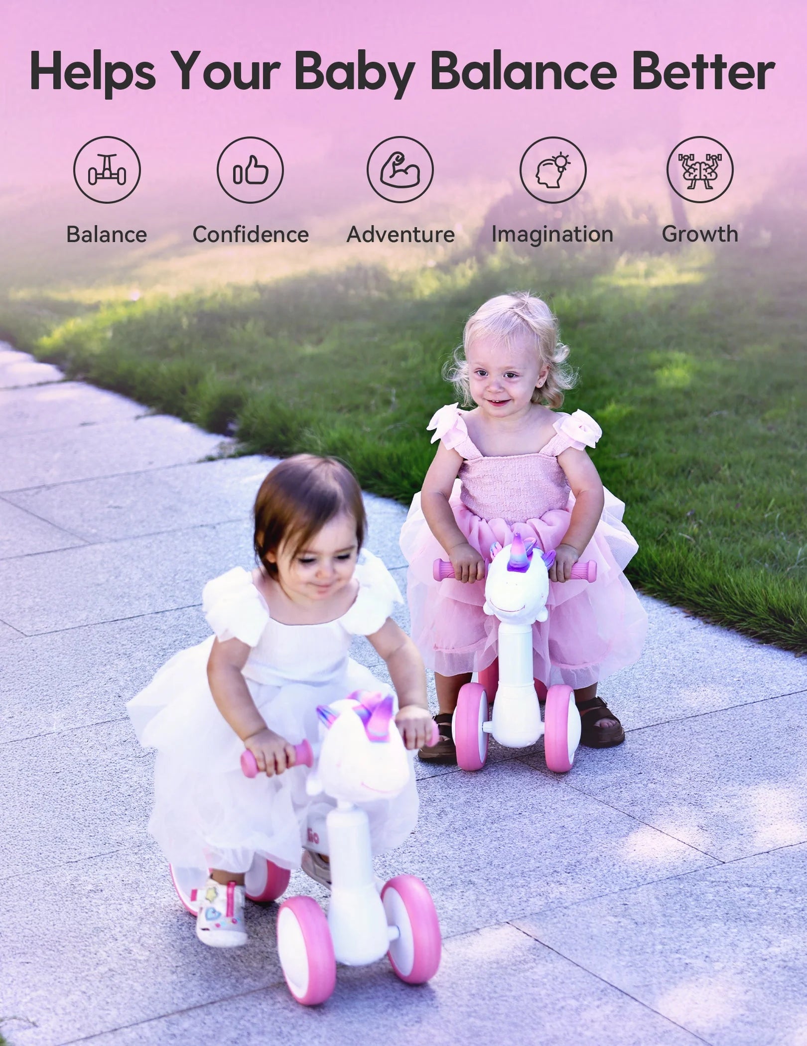 Magic Rider Bundle | Unicorn Balance Bike For Toddlers | Perfect For Multi-kid Families