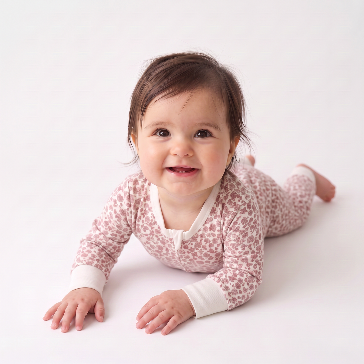 Organic 2-way Zip Romper - Wild Petal