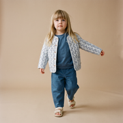 Organic Twill Barrel Pants - Navy