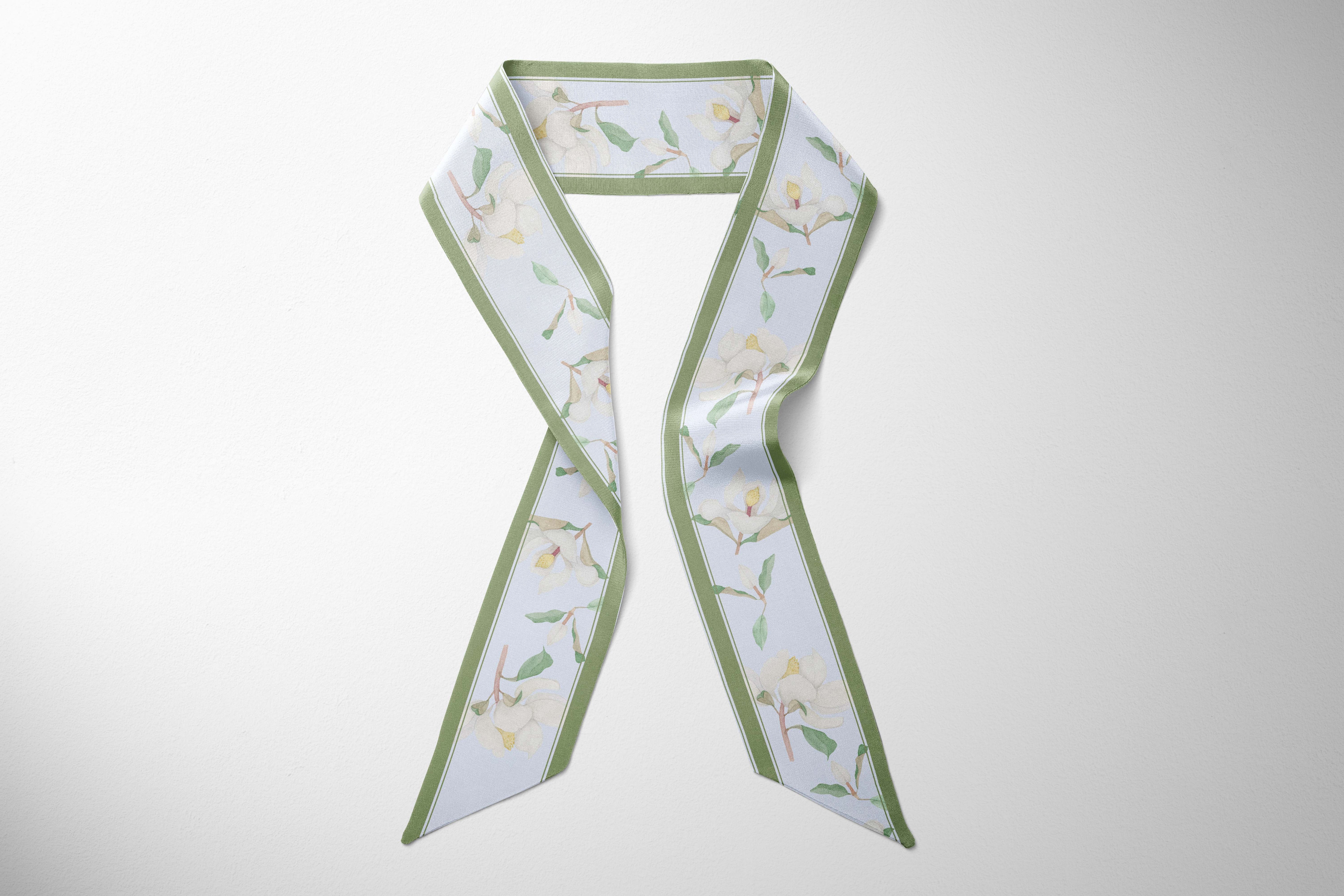 Magnolia Silk Twilly Scarf