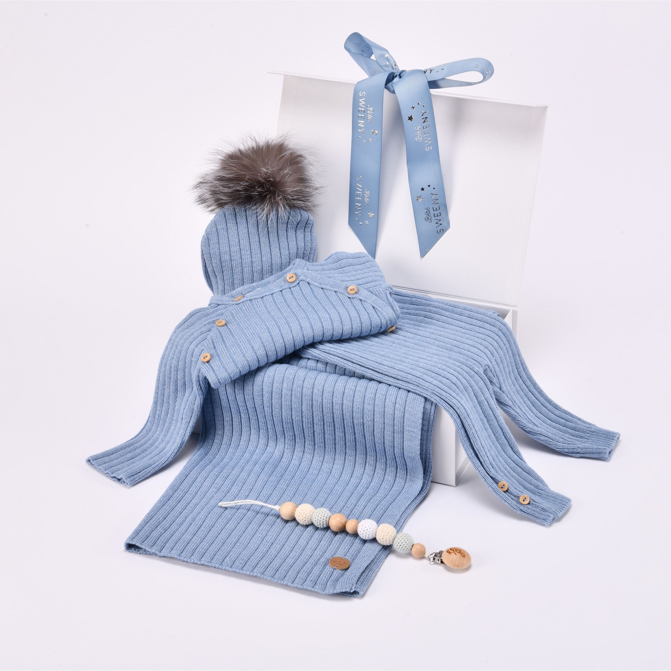 Maille Love | Boys Gift Box | Blue Knit Set (5)