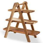 Acacia Wood 3 Tier Serving Tray