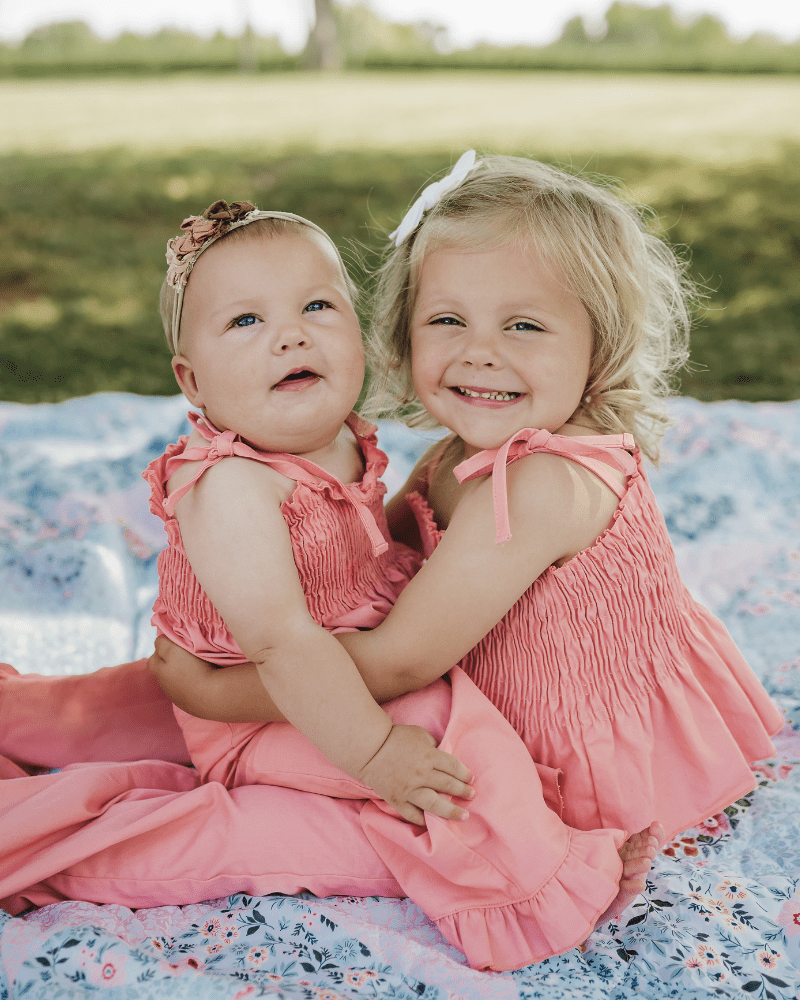 Maisie Smocked Two-piece Set - Pressed Peony