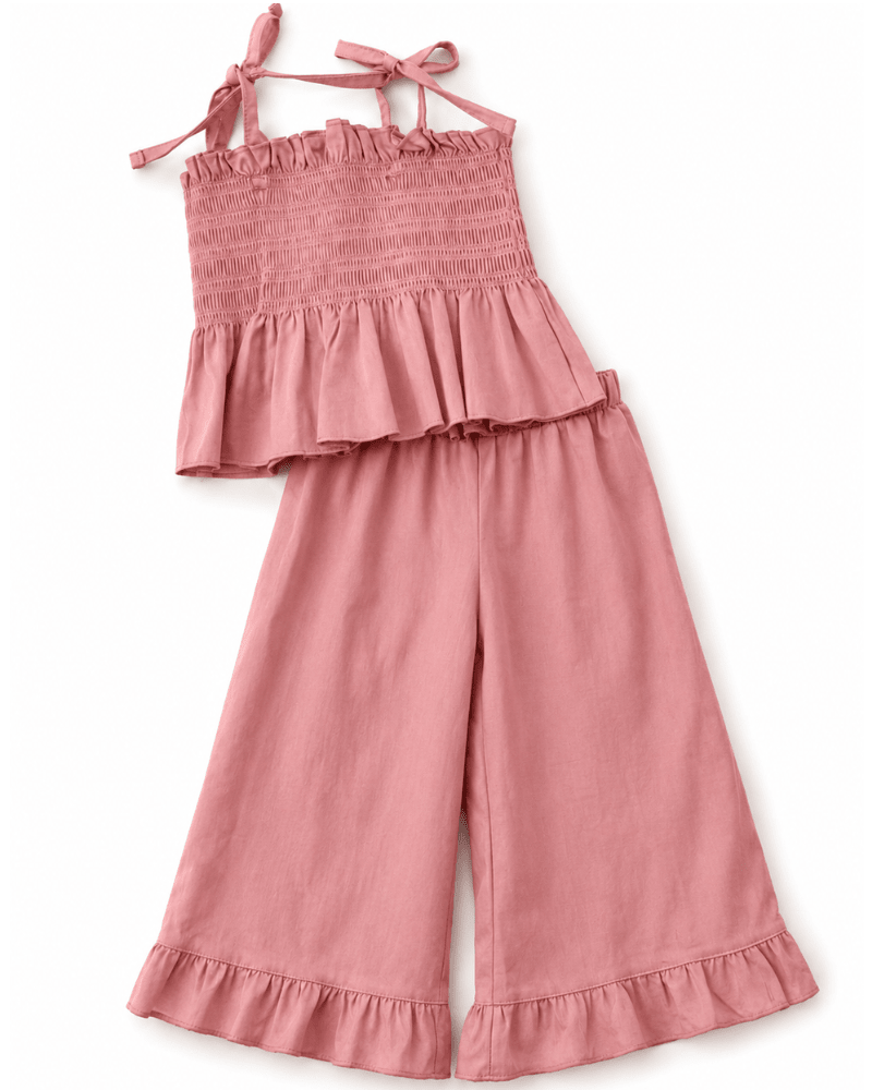 Maisie Smocked Two-piece Set - Pressed Peony