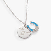 “make Your Own Luck” Duo Charm Pendant Necklace