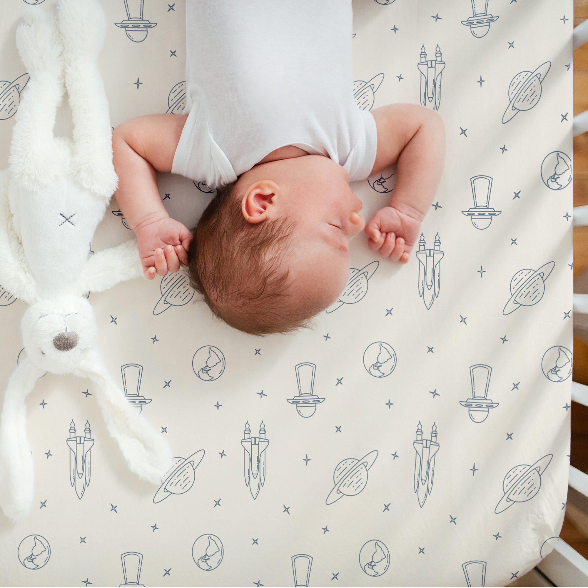 Crib Fitted Sheet With Pillowcase - Celestial