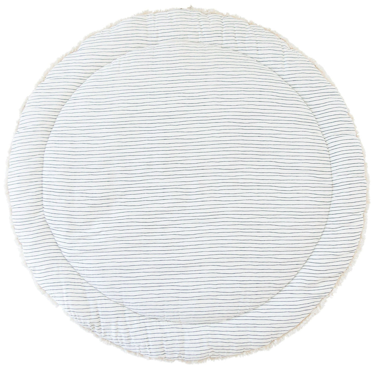 Organic Cotton Quilted Play Mat - Navy Stripes