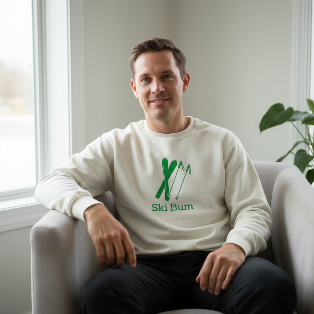 Ski Bum Adult Sweatshirt