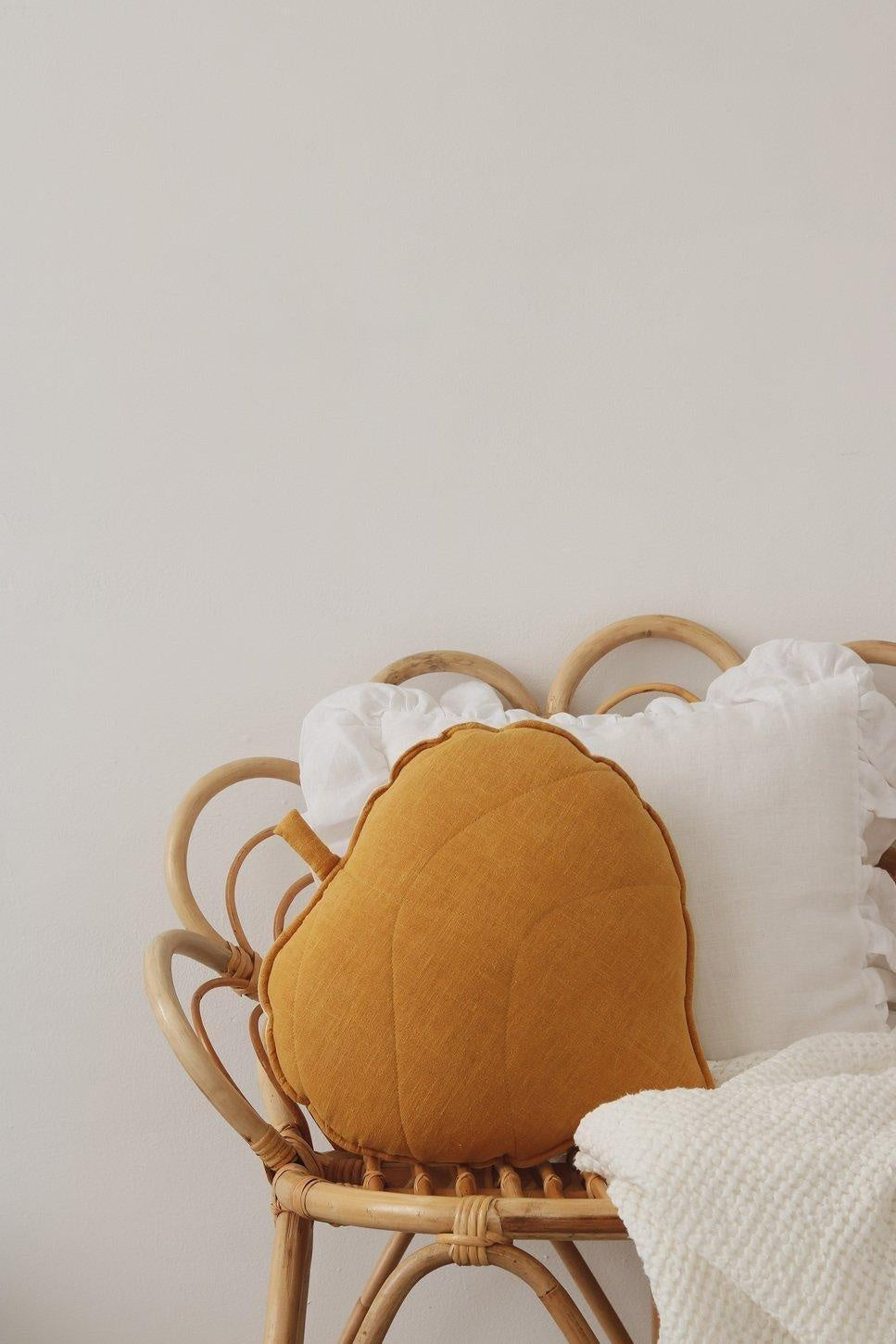 Linen Mango Leaf Pillow