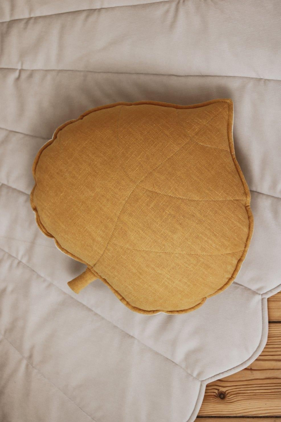 Linen Mango Leaf Pillow