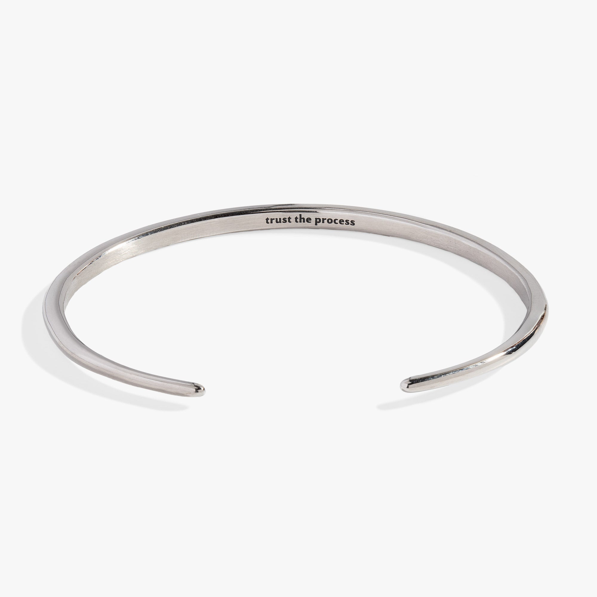 “trust The Process” Open Tusk Cuff Bracelet
