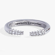 “opportunity Is Everywhere” Open Tusk Ring