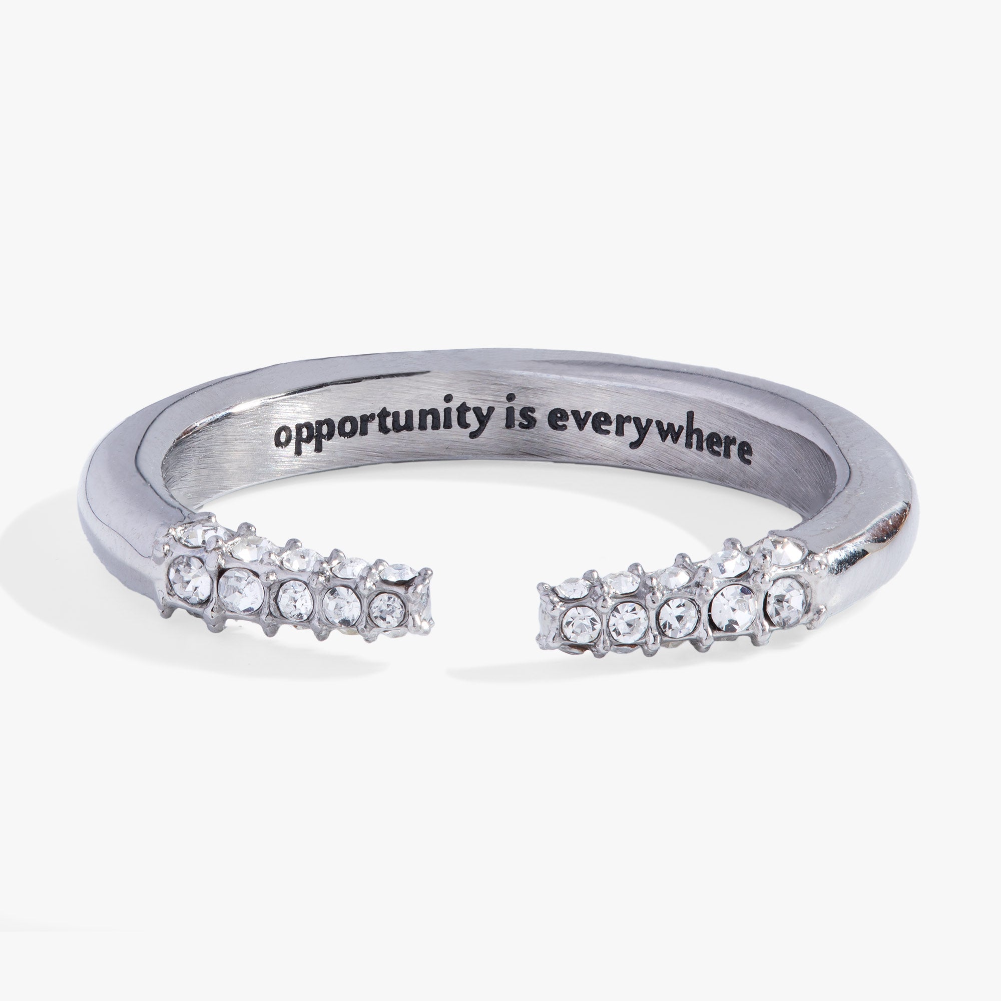 “opportunity Is Everywhere” Open Tusk Ring
