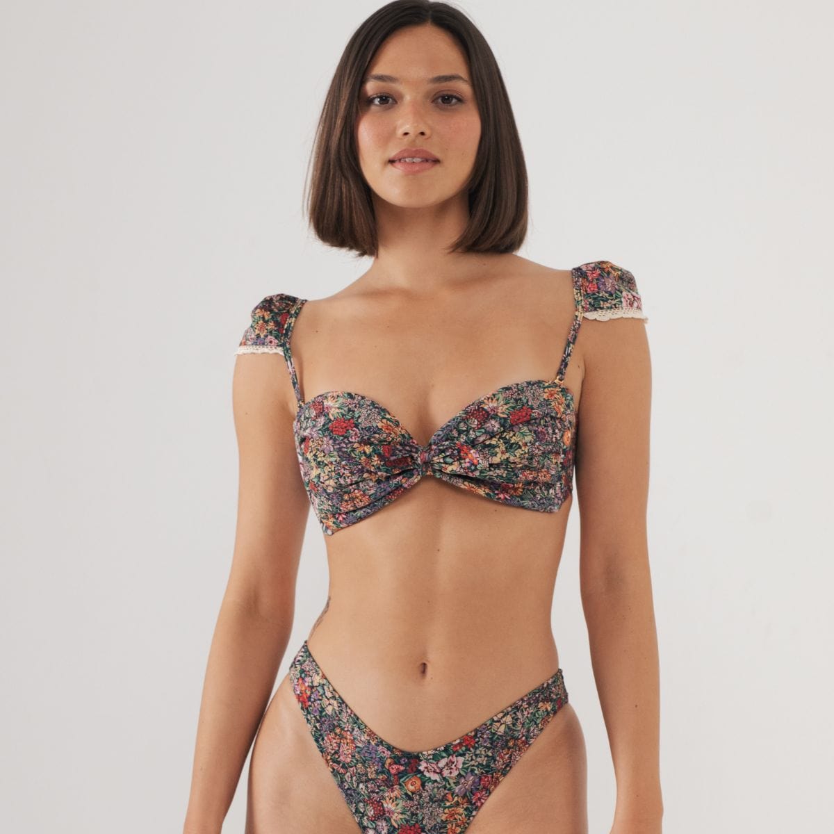 Mara Floral Cabana (w/ Trim) Bikini Top