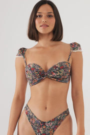 Mara Floral Cabana (w/ Trim) Bikini Top