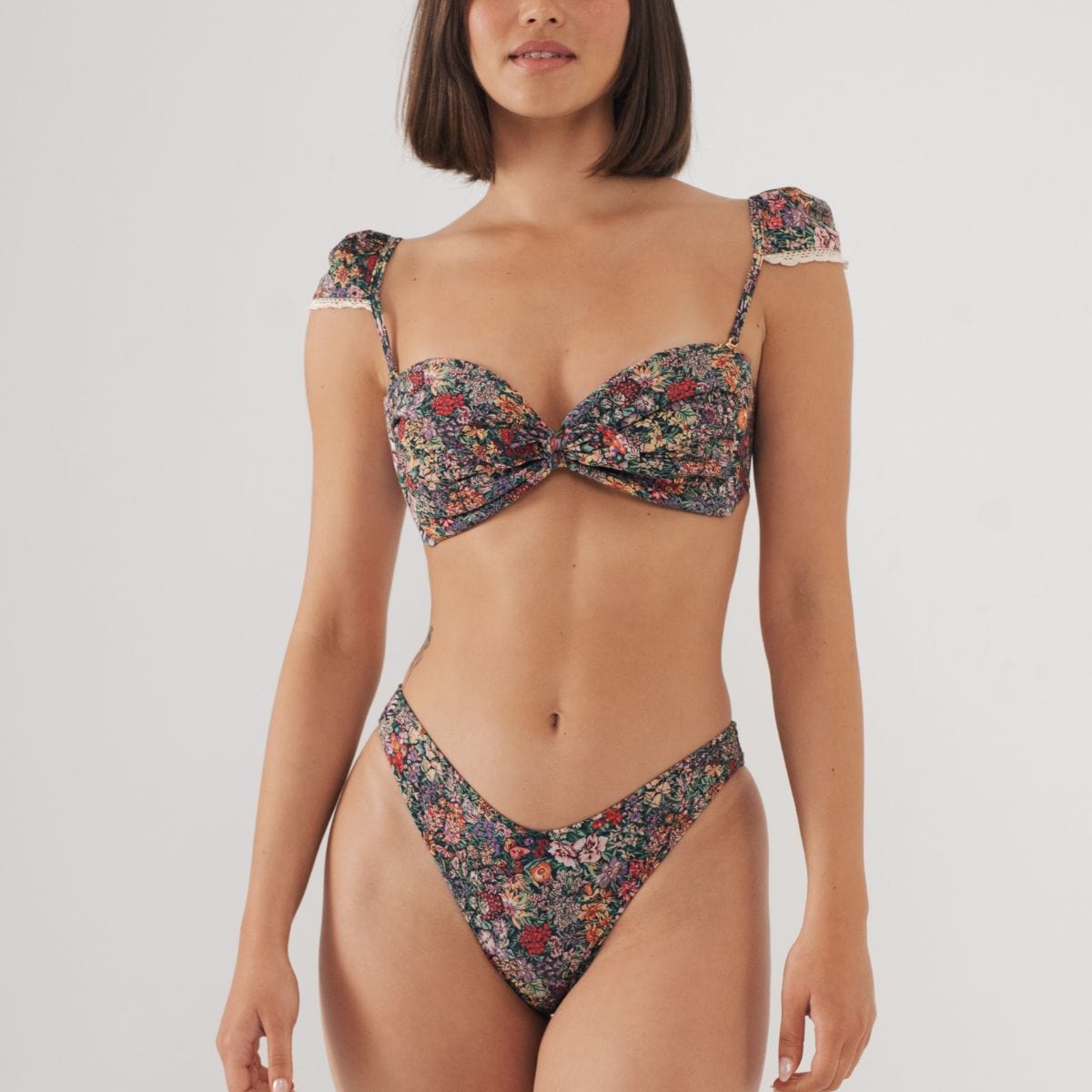 Mara Floral Lulu (zig-zag Stitch) Bikini Bottom