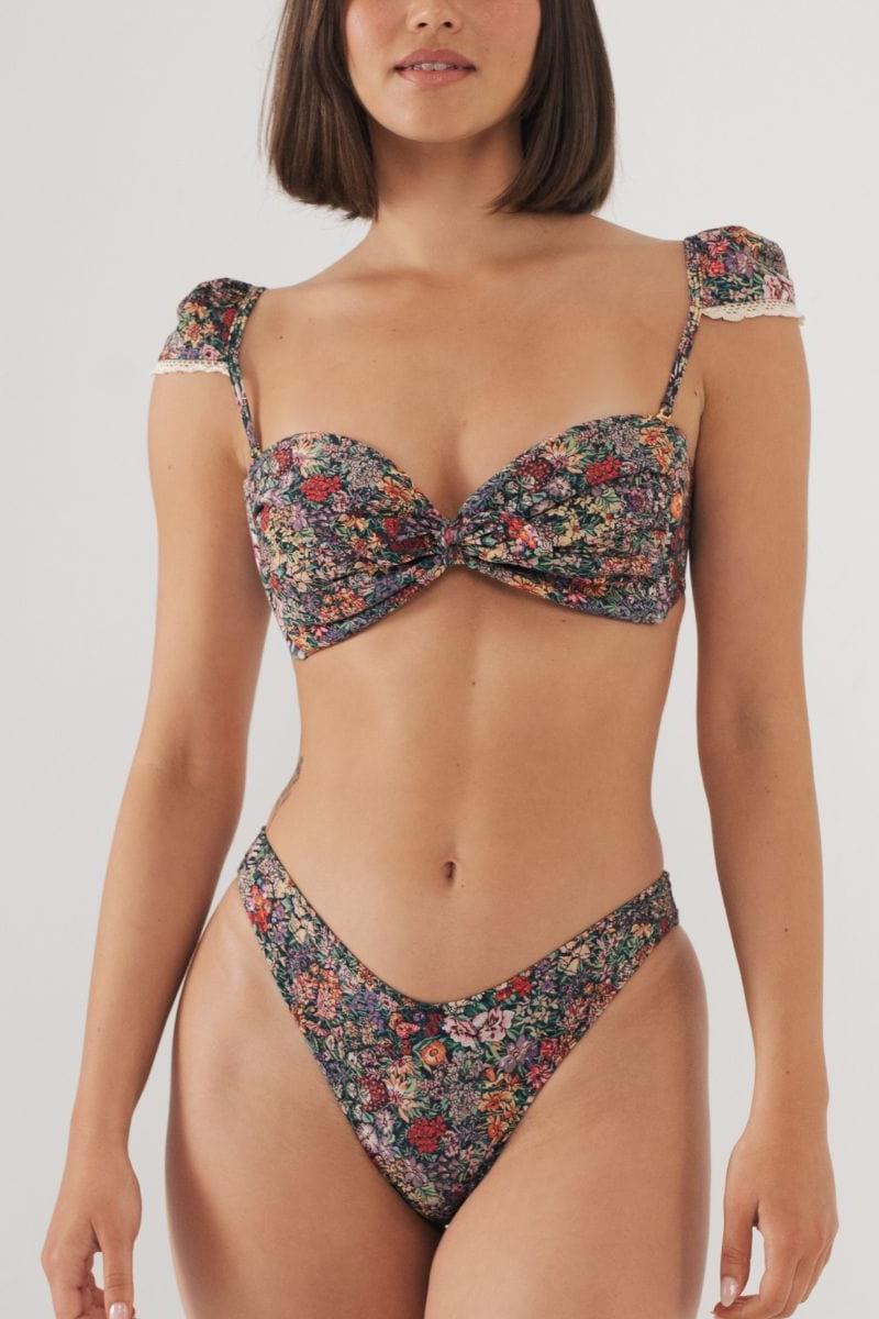 Mara Floral Lulu (zig-zag Stitch) Bikini Bottom