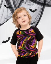 Halloween | Magic Swirls | Bamboo Raglan Tee