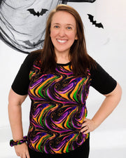 Halloween | Magic Swirls | Adult Bamboo Raglan Top