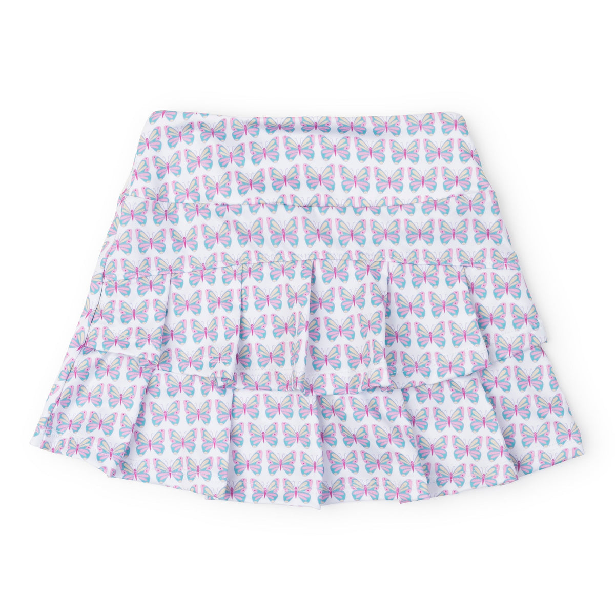 Margot Girls' Performance Skirt By Lh Sport - Peace Love Butterflies Pink Multi