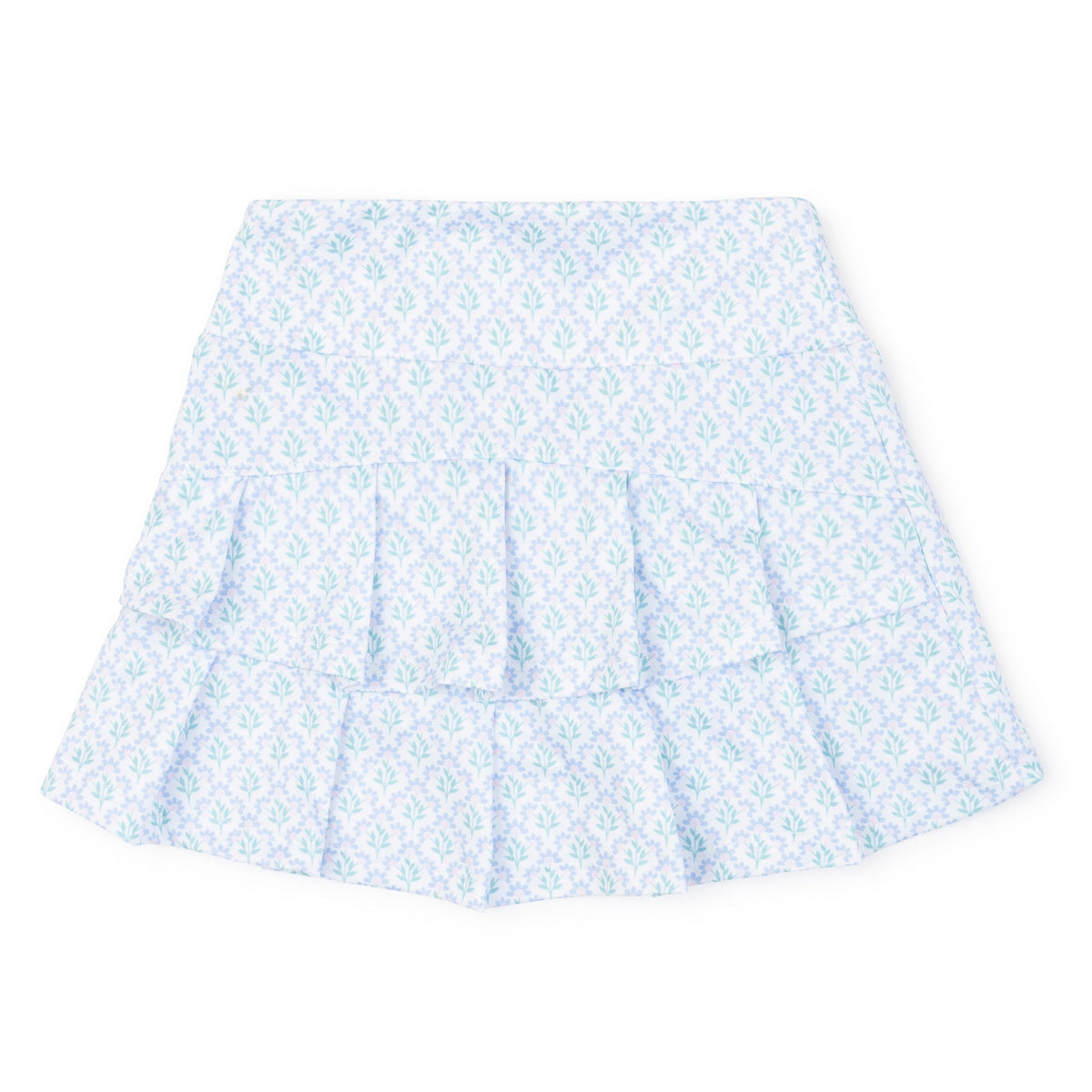 Margot Girls' Performance Skirt By Lh Sport - Trellis Bloom Blue