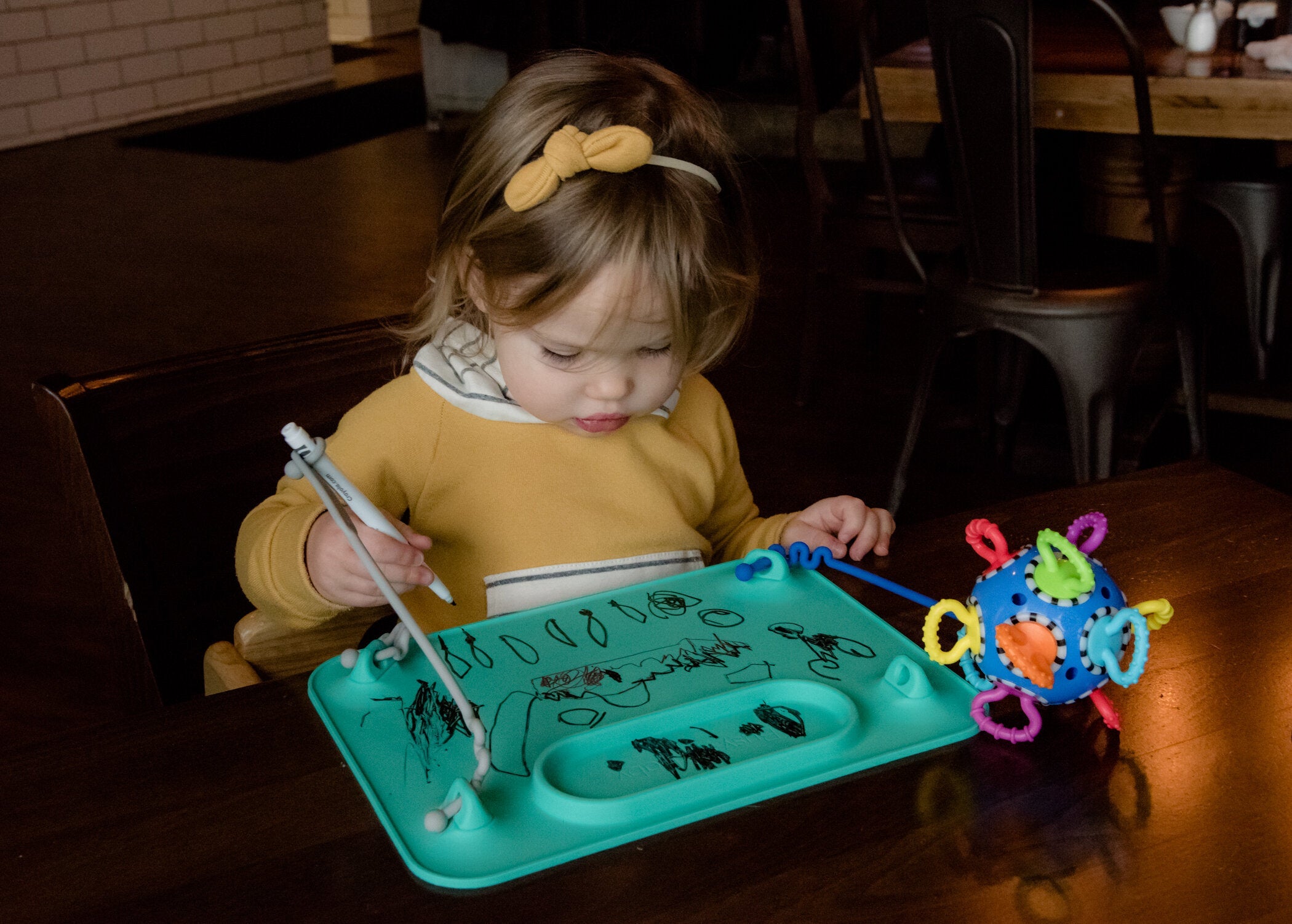 Busy Baby Silicone Placemat With Toy Straps