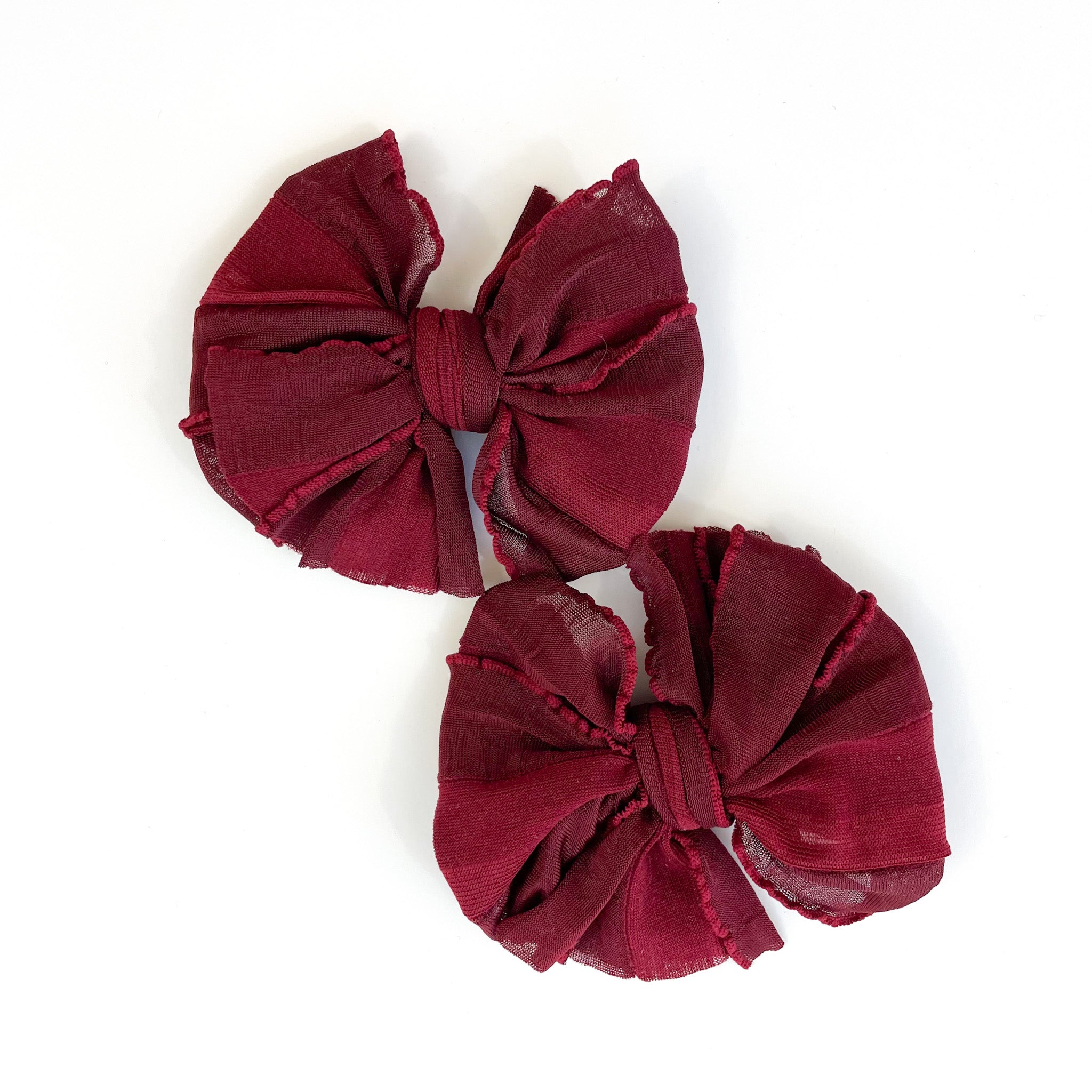 Maroon | Ruffled Hair Clip