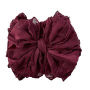 Maroon | Signature Ruffled Baby Headband
