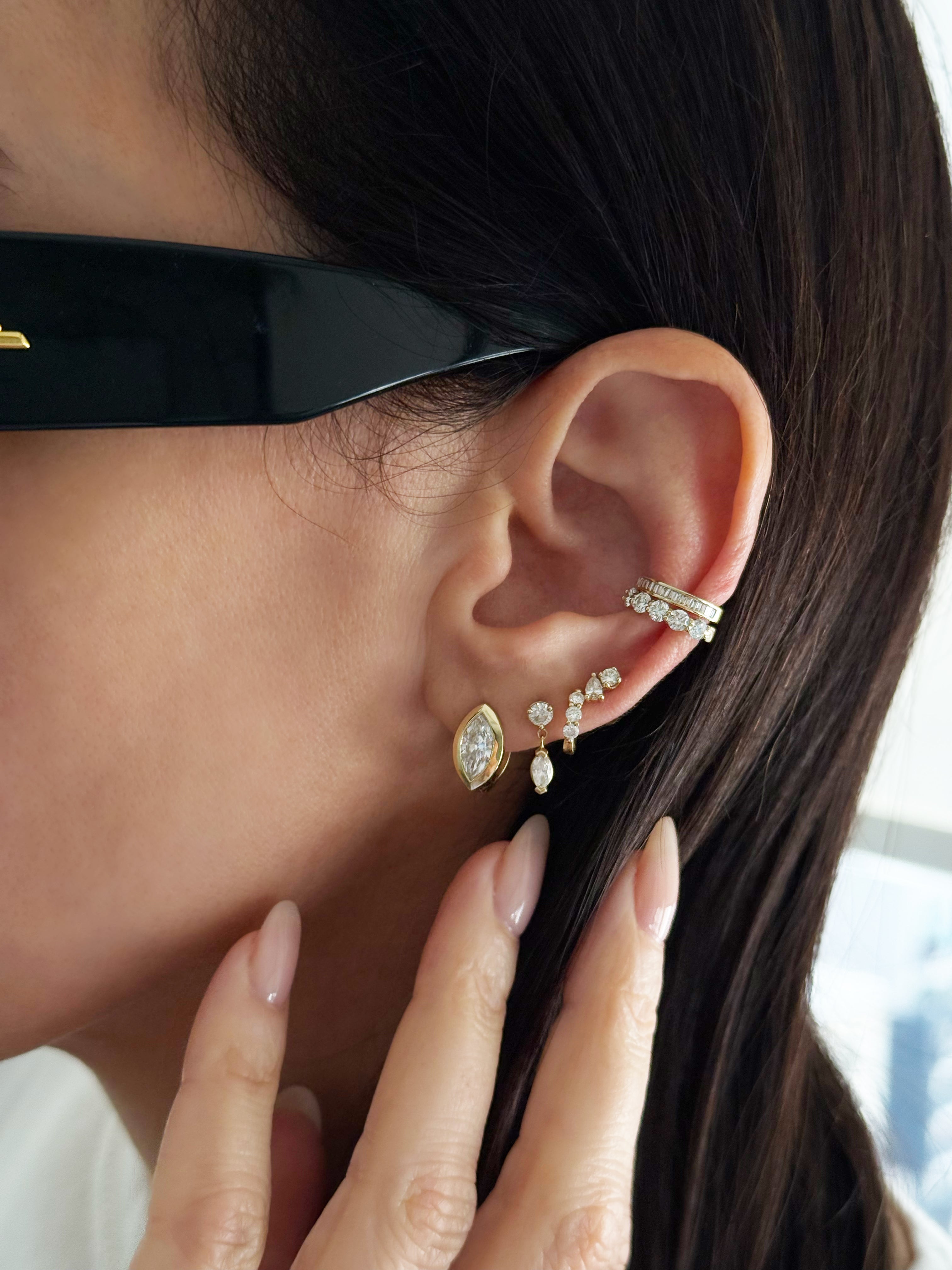 Diamond Toi Et Moi Stud Earrings