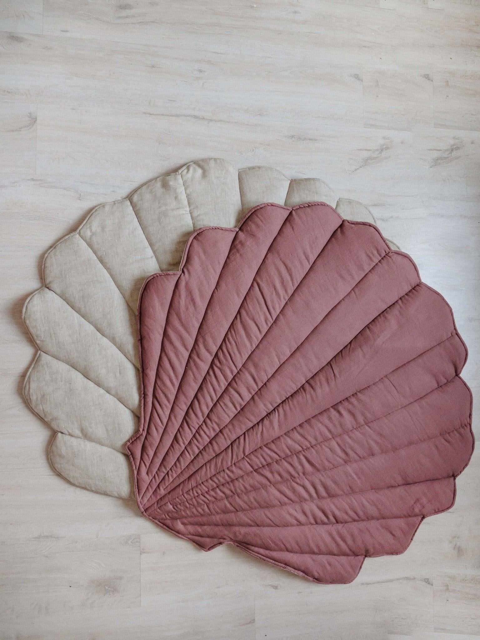 Linen Marsala Shell Mat