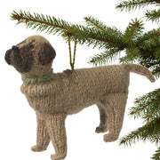 Hand Knit Alpaca Wool Christmas Ornament - Mastiff Dog