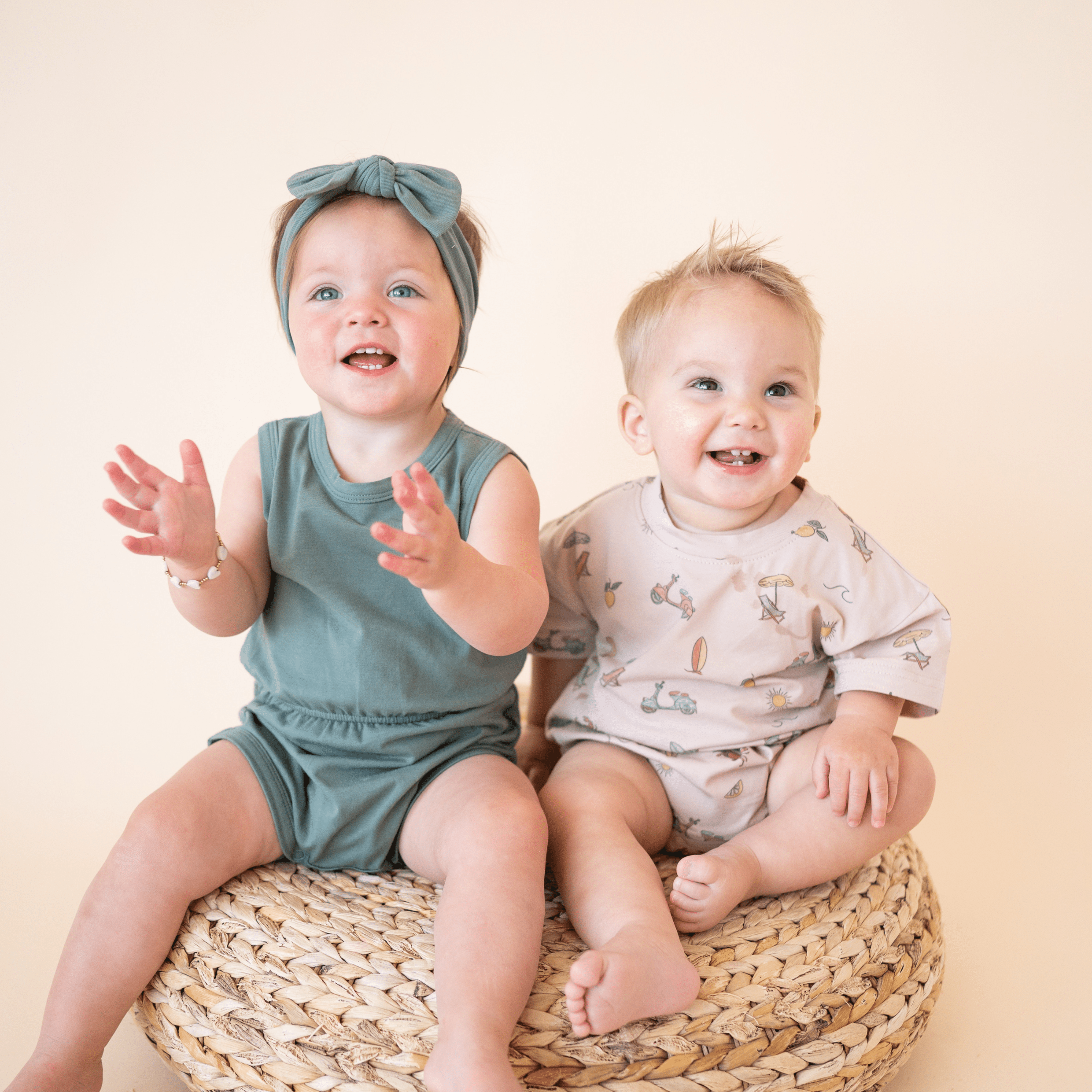 Organic Cotton Playsuit – Basil Green