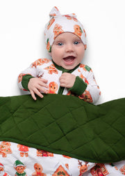 Christmas | Holiday Gingerbread | Bamboo Quilted Mini Baby Blanket