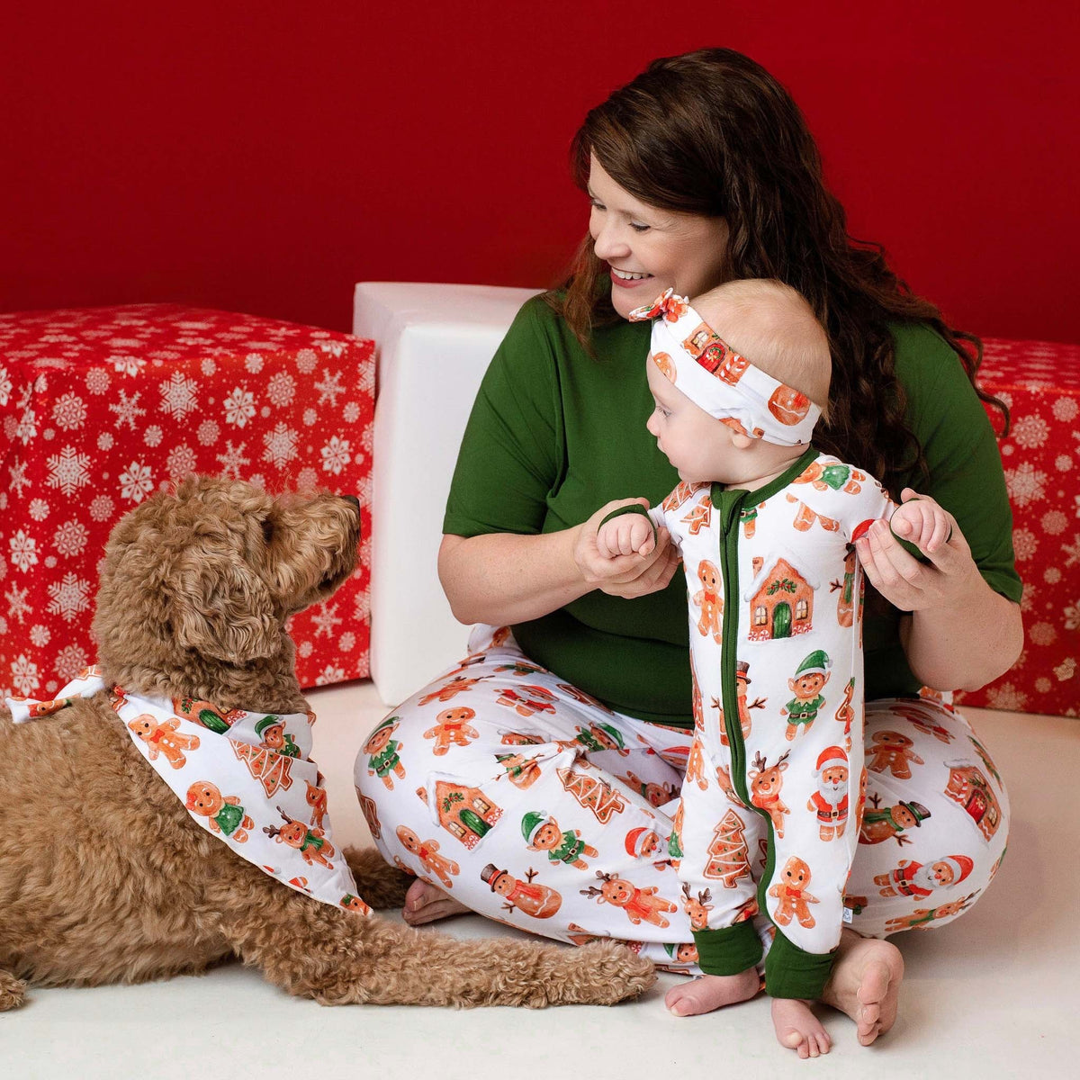 Christmas | Holiday Gingerbread | Bamboo Zipper Pajamas