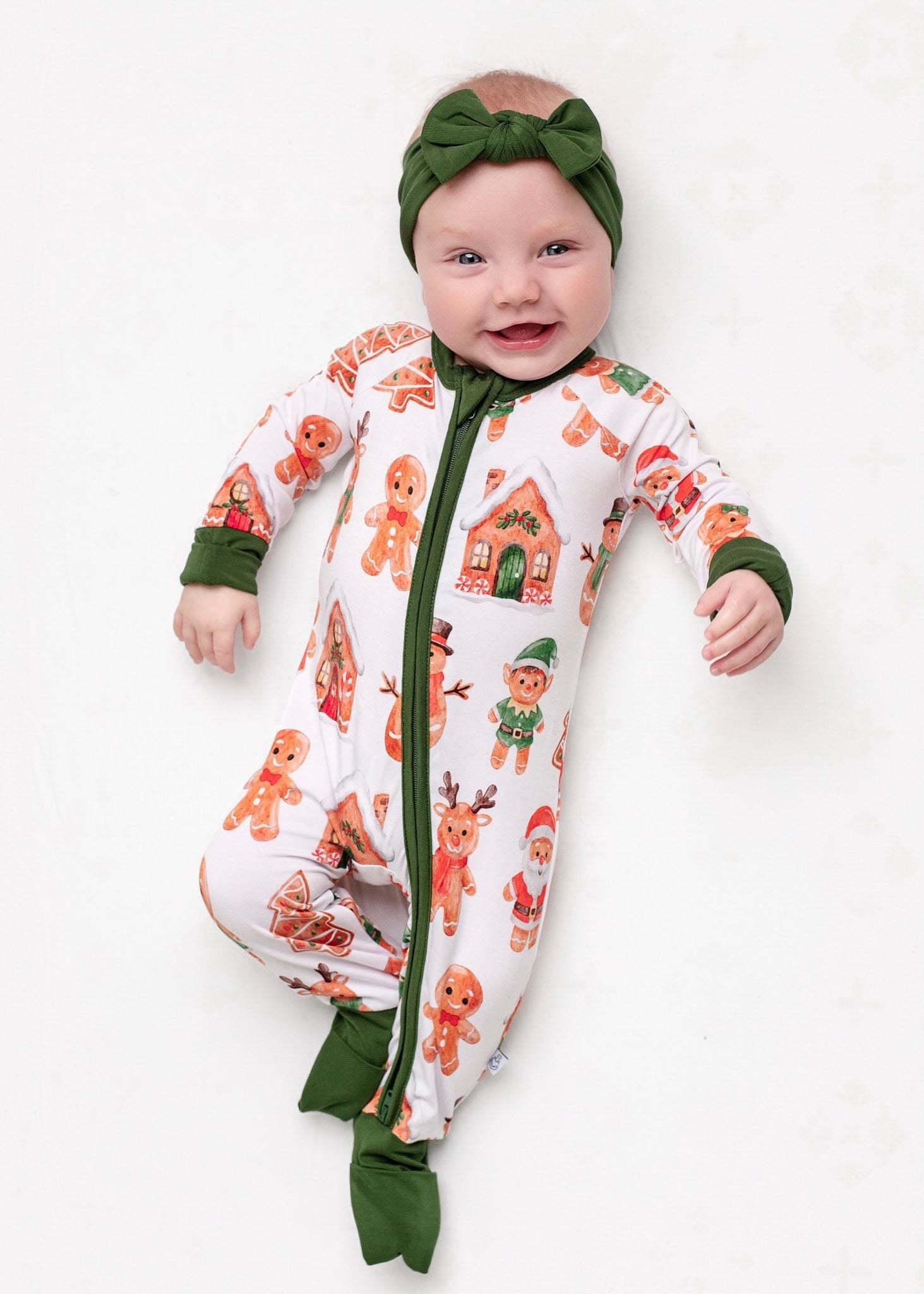 Christmas | Evergreen | Bamboo Headband Bow