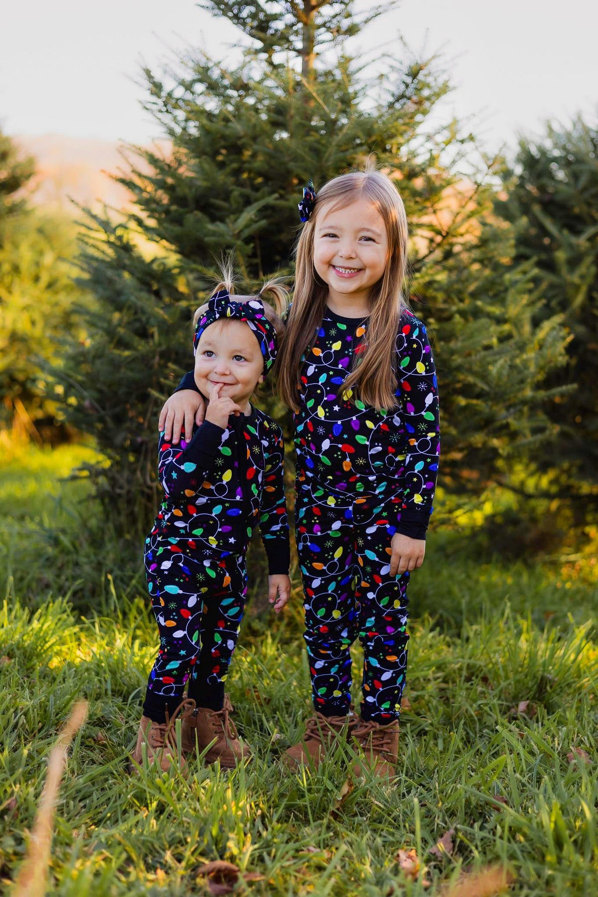 Christmas | Holiday Lights | Bamboo Two-piece Pajamas